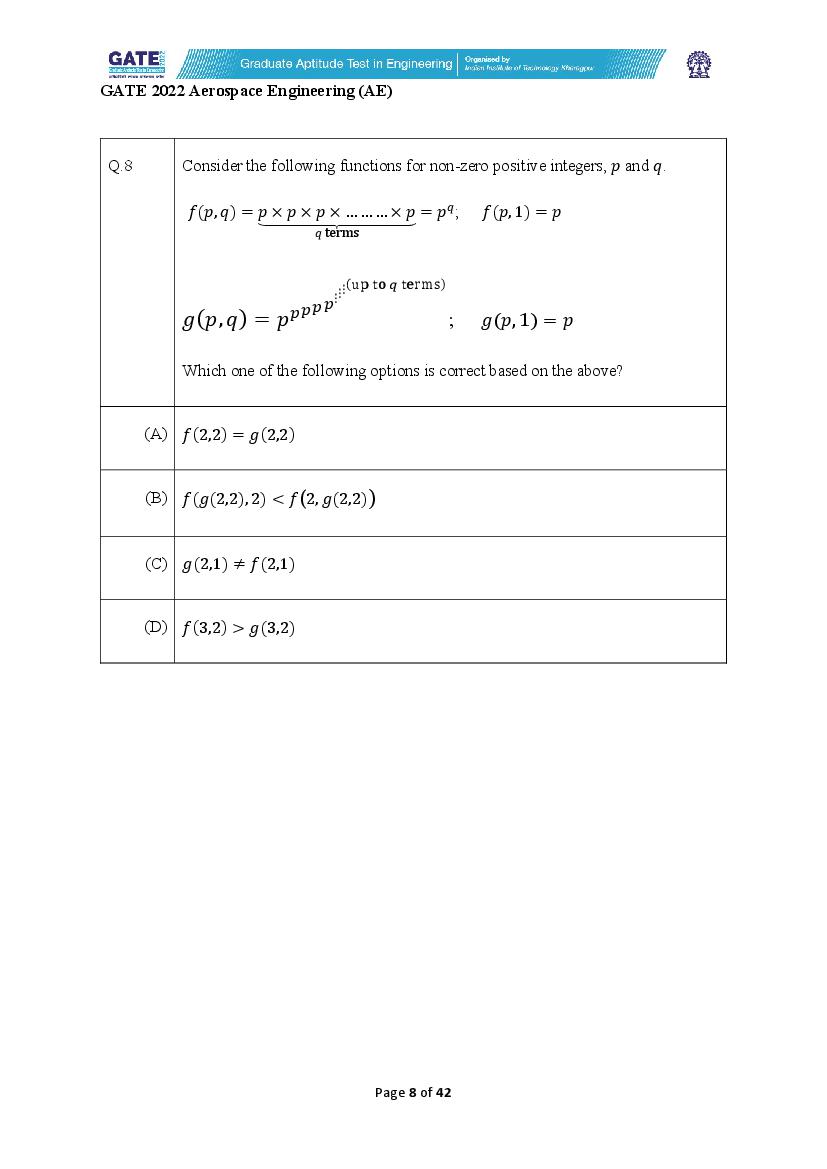 GATE 2022 Question Papers PDF with Answer Keys (37 Papers)