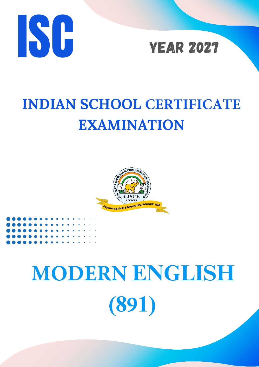 ISC Class 11 Syllabus 2027 Modern English - Page 1 of 11