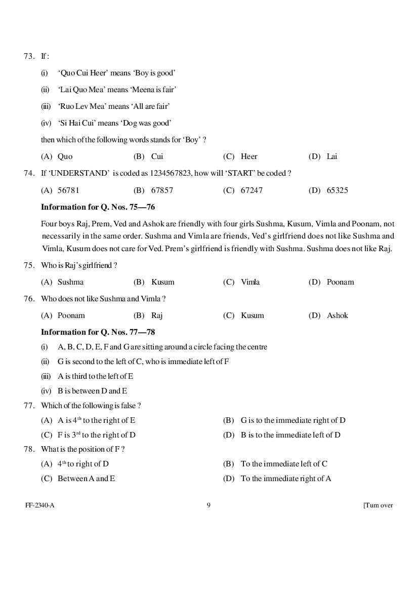 Punjab B.Ed 2019 Question Paper PDF with Answer Key