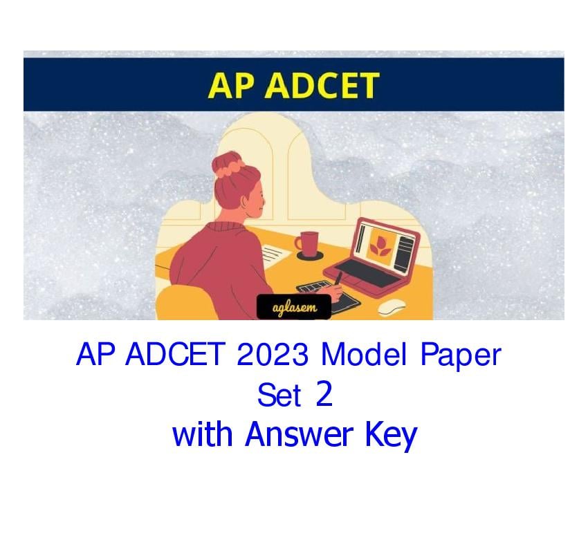 AP ADCET 2023 Model Paper - Set 2 - Page 1