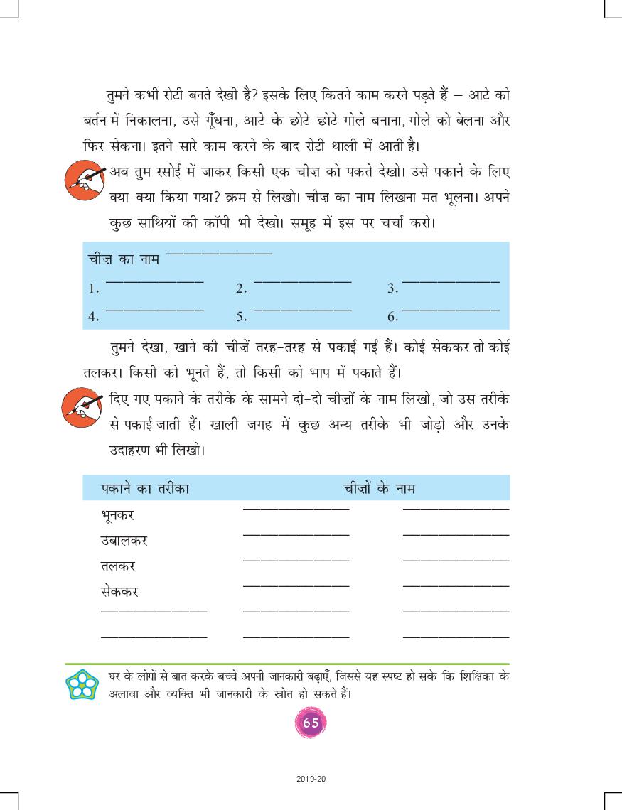 Class 3 Evs Chapter 10 What Is Cooking Pdf