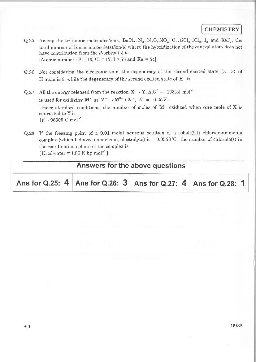 JEE Advanced 2015 Question Paper PDF (2 Papers with Answers)