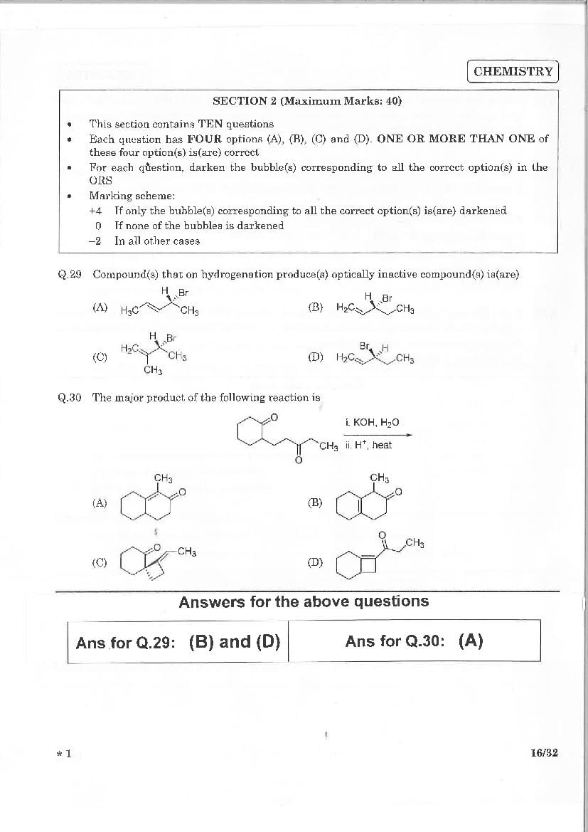 JEE Advanced 2015 Question Paper PDF (2 Papers with Answers)