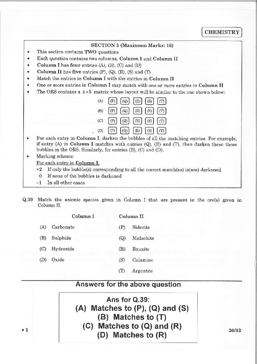 JEE Advanced 2015 Question Paper PDF (2 Papers with Answers)