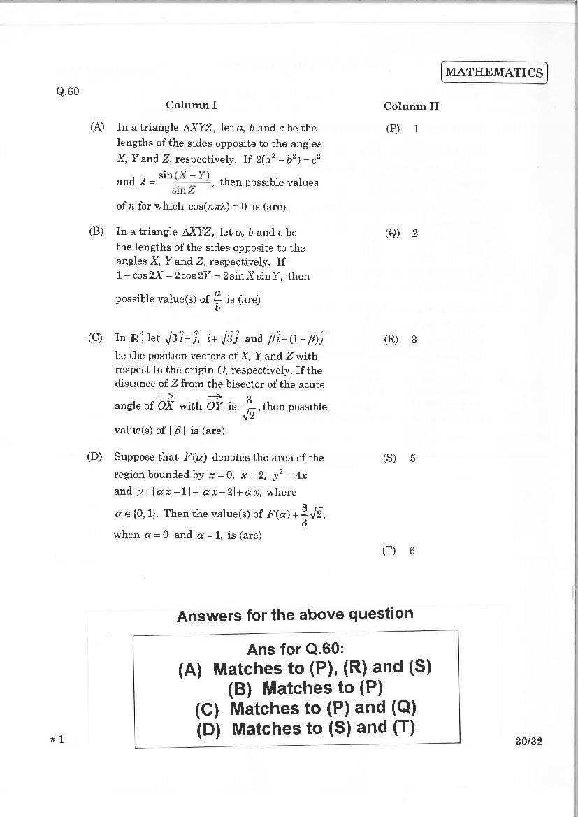 JEE Advanced 2015 Question Paper PDF (2 Papers with Answers)