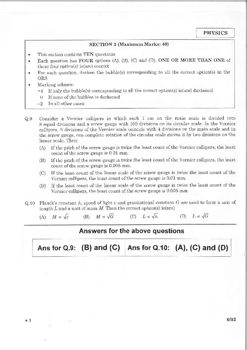 JEE Advanced 2015 Question Paper PDF (2 Papers with Answers)