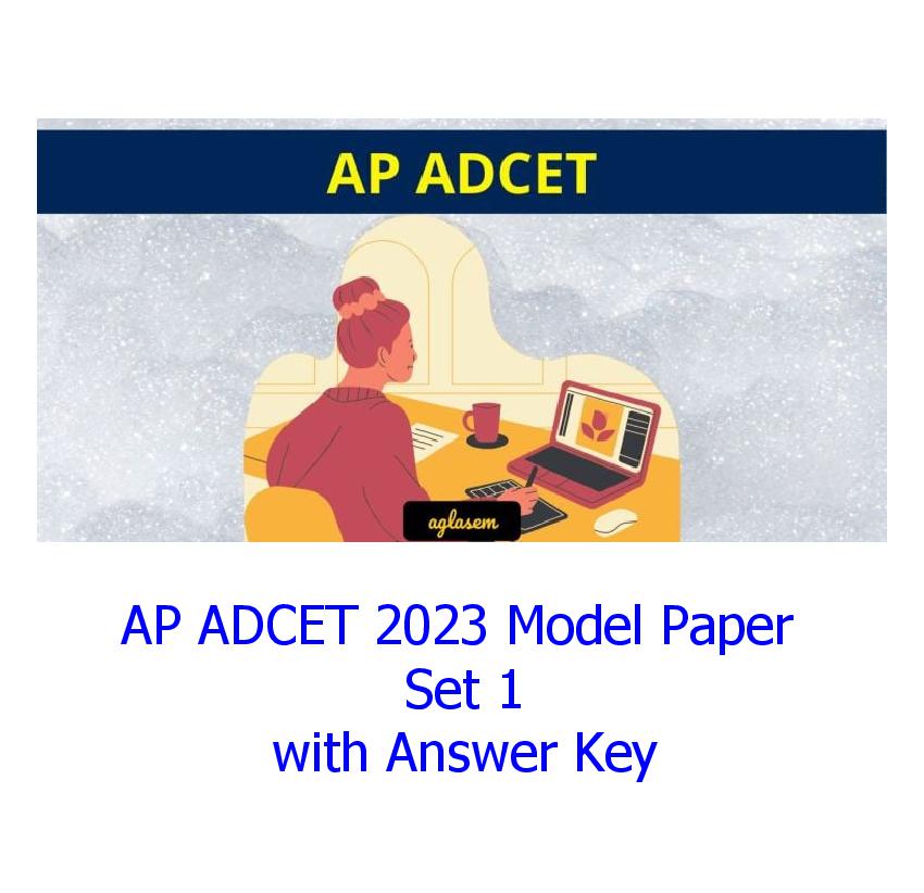 AP ADCET 2023 Model Paper - Set 1 - Page 1