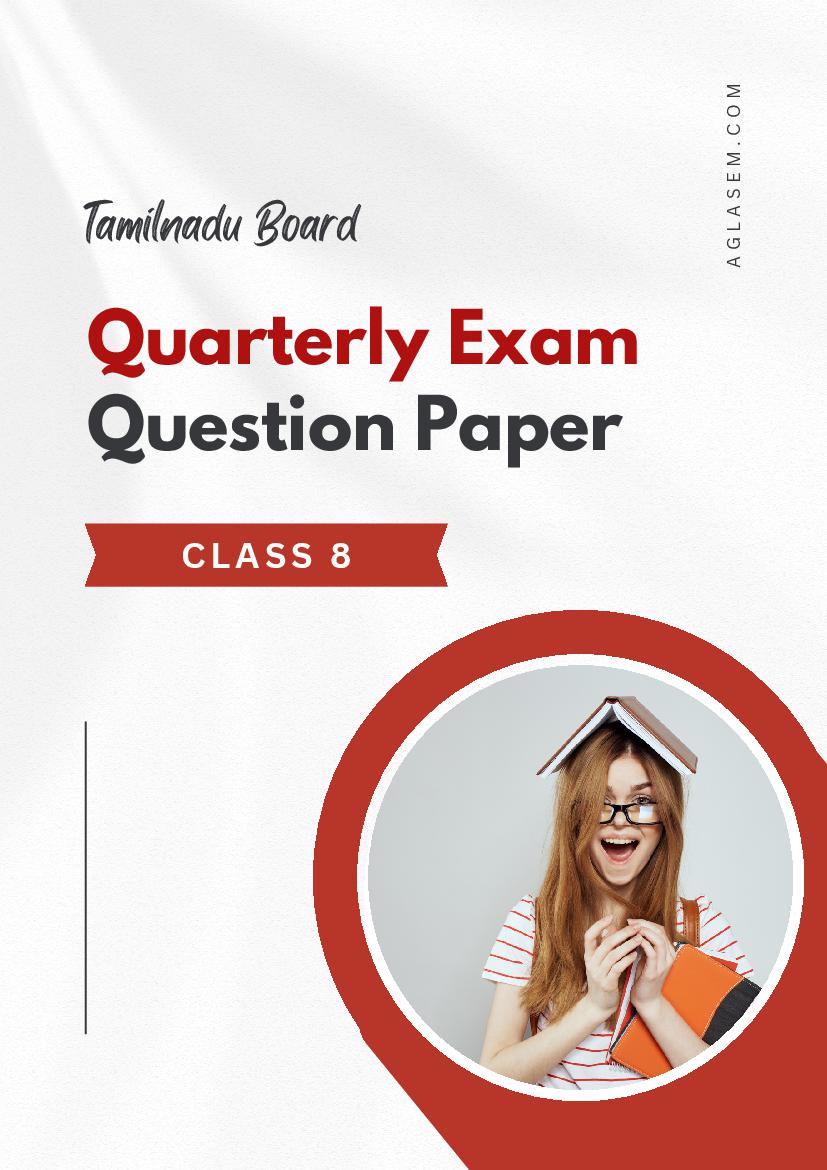 TN Class 8 Quarterly Exam Question Paper 2022 English - Page 1