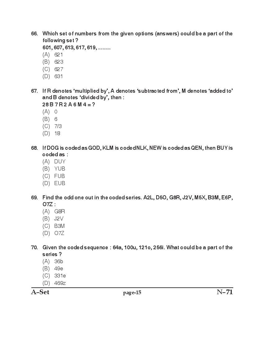 Punjab B.Ed 2017 Question Paper PDF with Answer Key