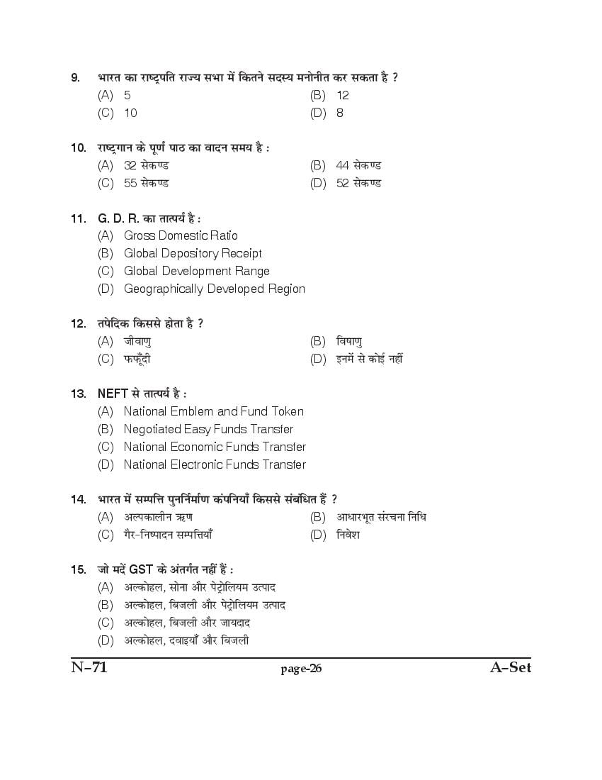 Punjab B.Ed 2017 Question Paper PDF with Answer Key