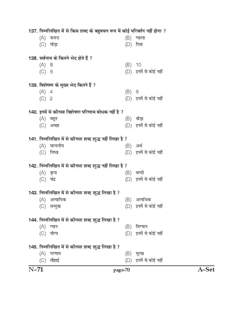 PU B.Ed Entrance Exam 2017 Question Paper Punjab