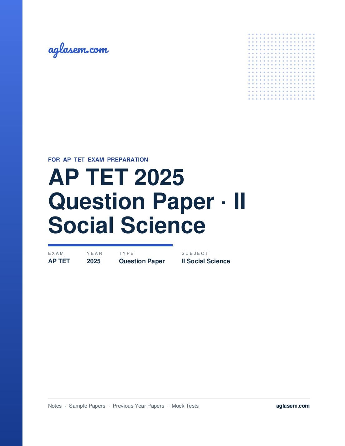AP TET 2025 Question Paper II Social Science - Page 1 of 118