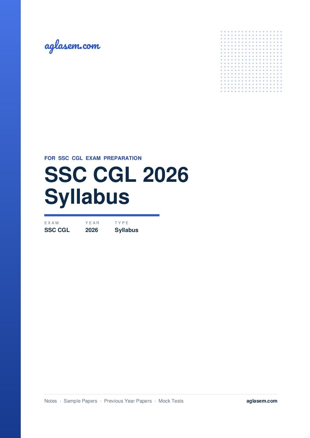 SSC CGL 2026 Syllabus - Page 1 of 13