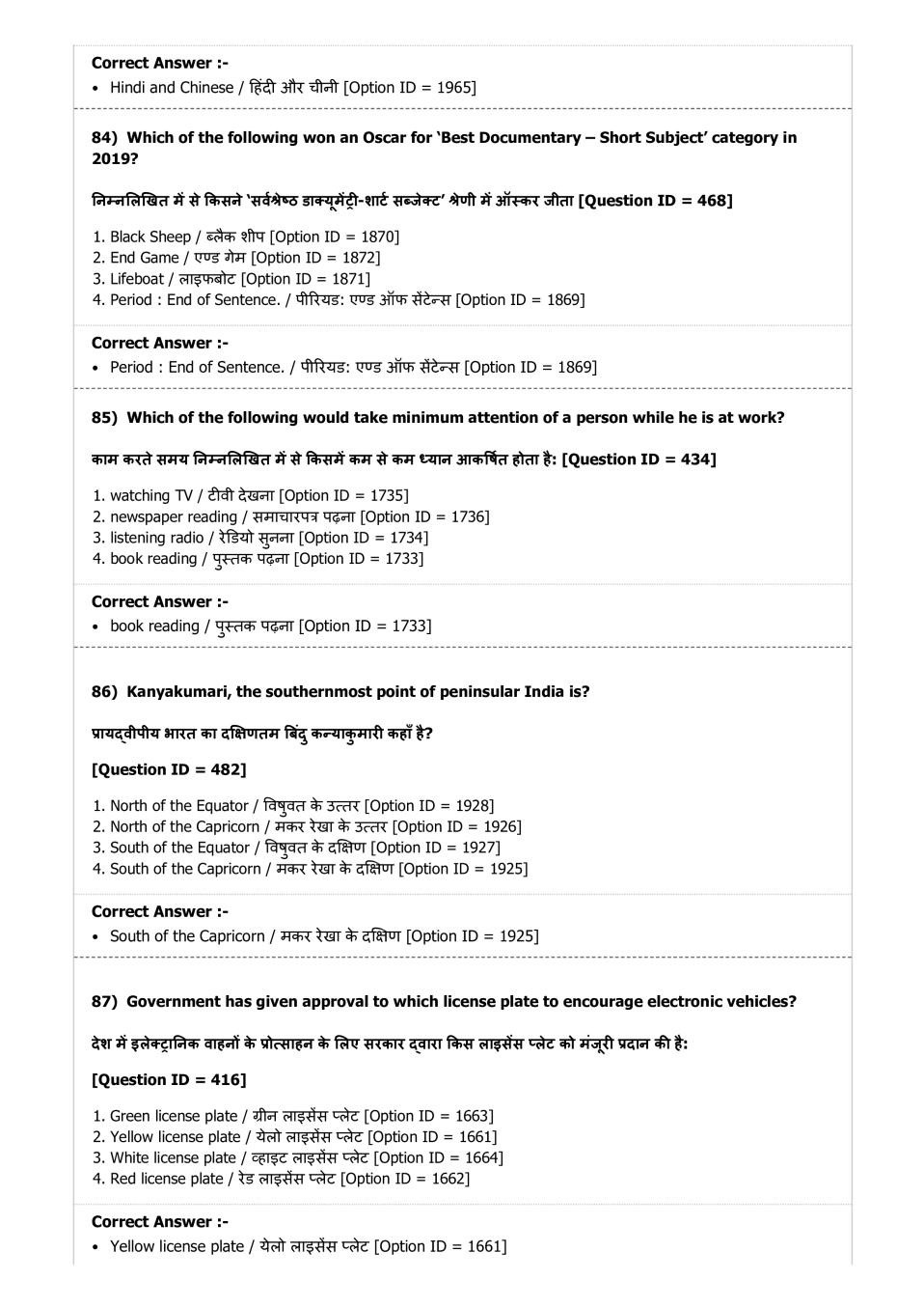 DUET 2019 Question Papers PDF (123 Course-wise Papers)