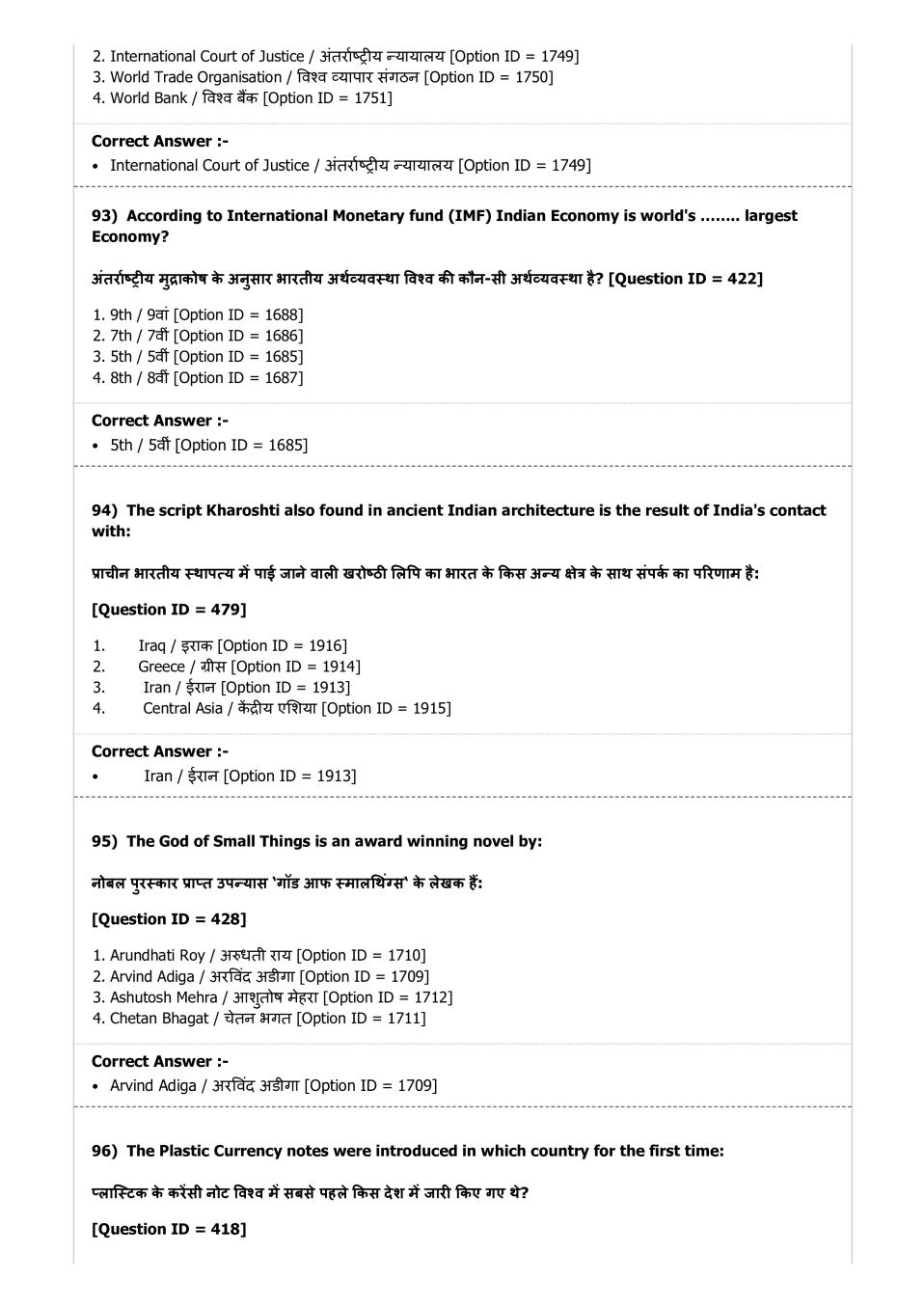 DUET 2019 Question Papers PDF (123 Course-wise Papers)