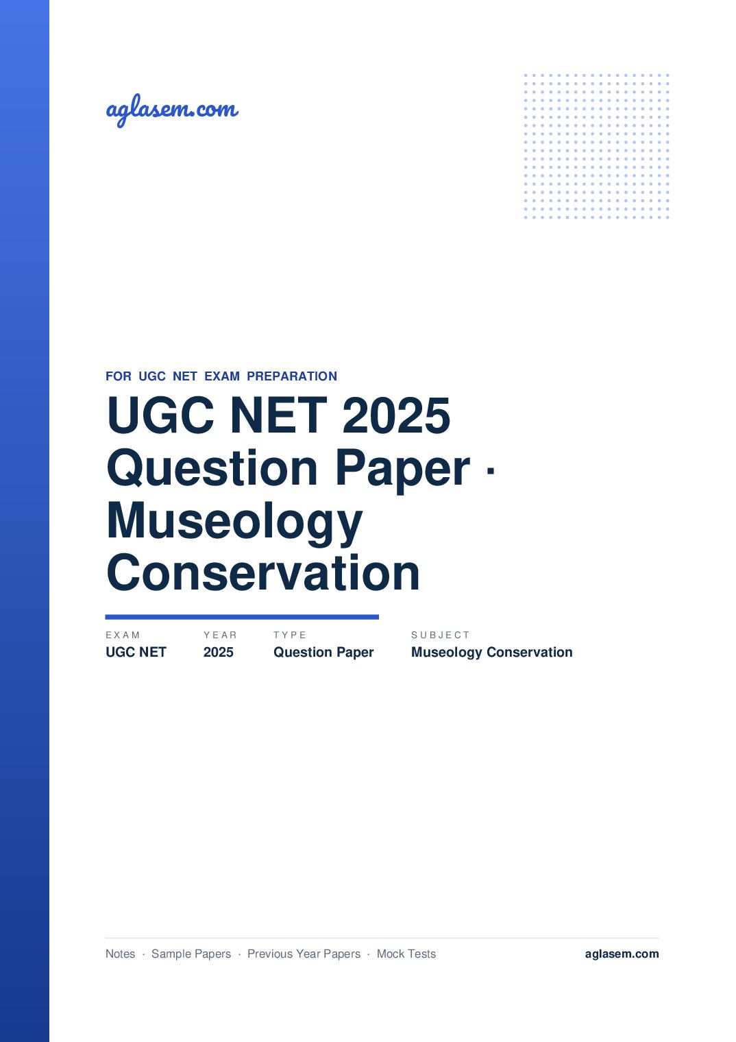 UGC NET 2025 Question Paper Museology and Conservation - Page 1 of 95