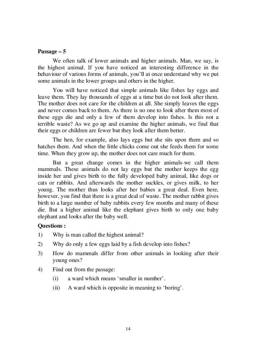 MP Board Class 9 English (Special) Question Bank (PDF) – Important Questions