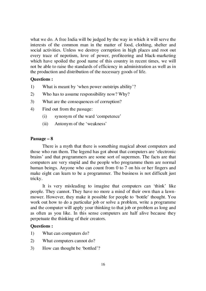 MP Board Class 9 English (Special) Question Bank (PDF) – Important Questions