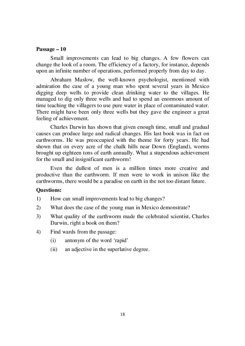 MP Board Class 9 English (Special) Question Bank (PDF) – Important Questions