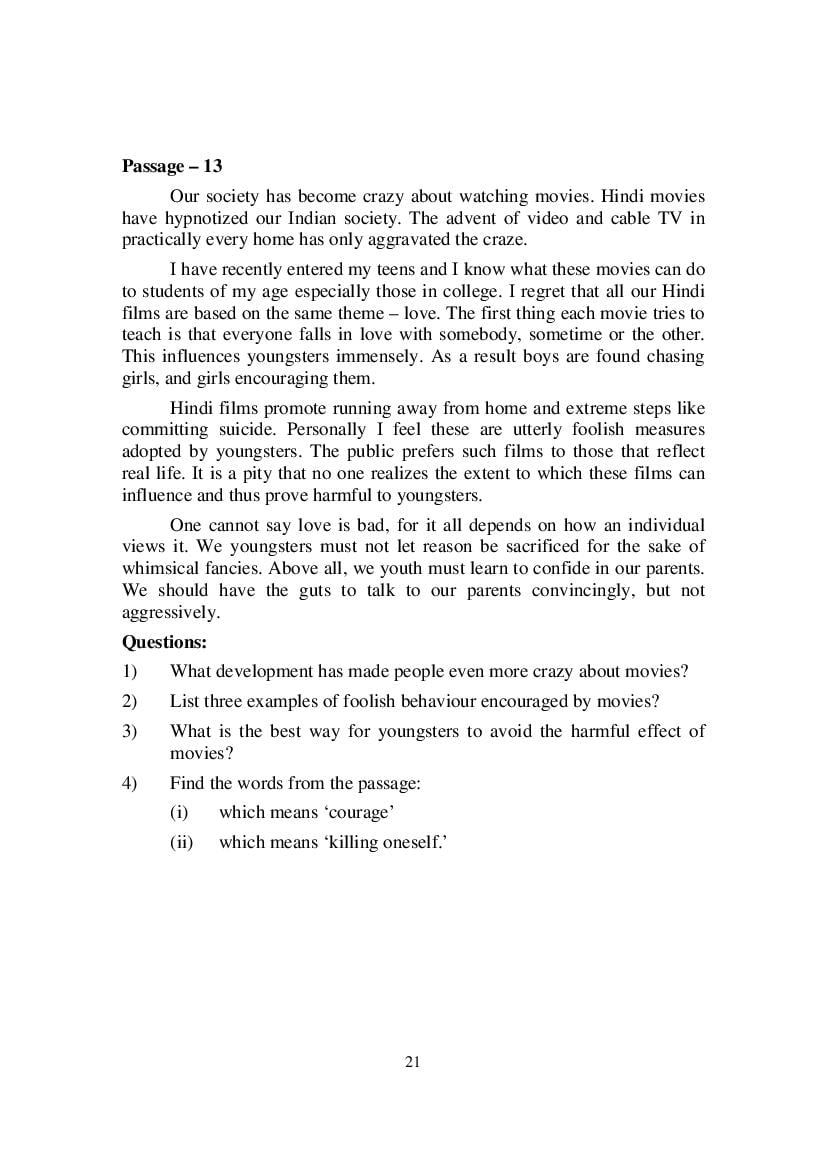 MP Board Class 9 English (Special) Question Bank (PDF) – Important Questions