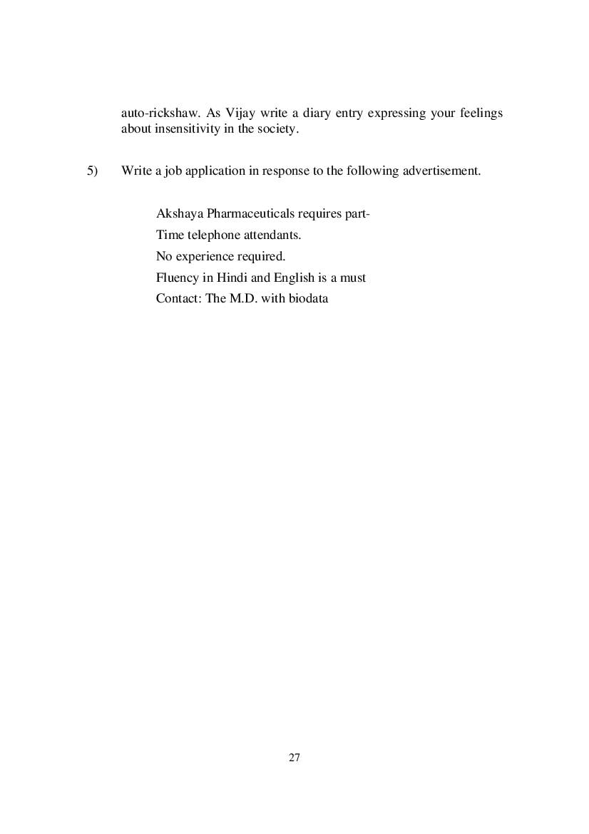 MP Board Class 9 English (Special) Question Bank (PDF) – Important Questions