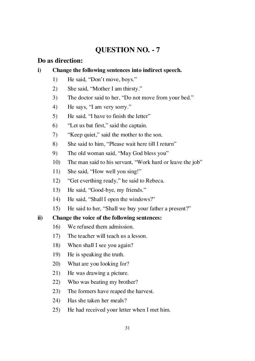 MP Board Class 9 English (Special) Question Bank (PDF) – Important Questions