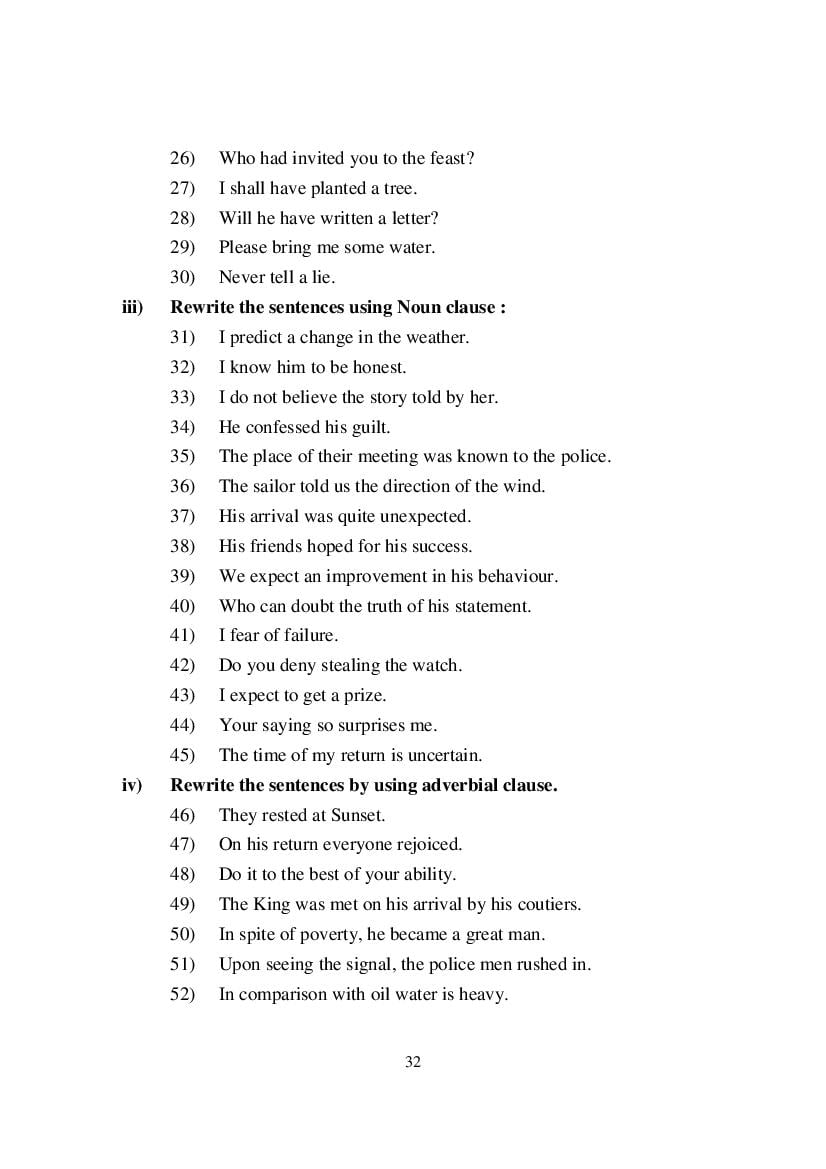 MP Board Class 9 English (Special) Question Bank (PDF) – Important Questions