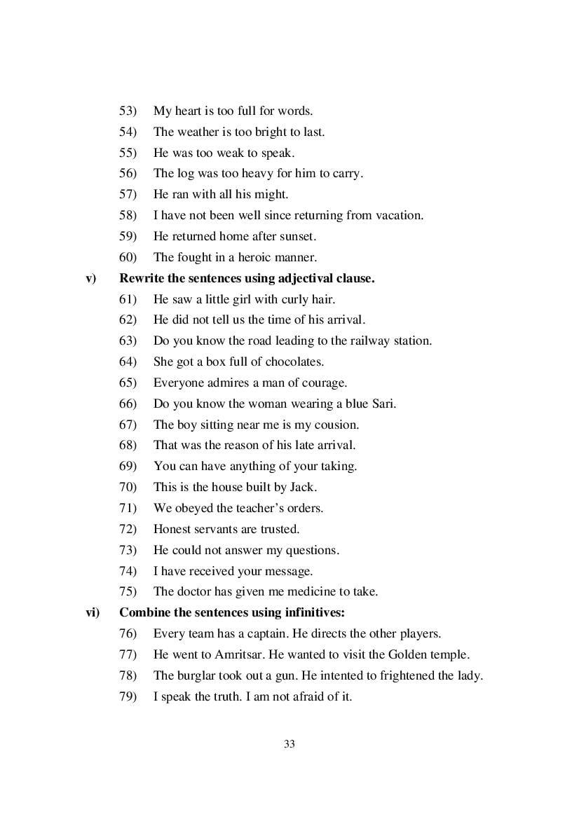 MP Board Class 9 English (Special) Question Bank (PDF) – Important Questions