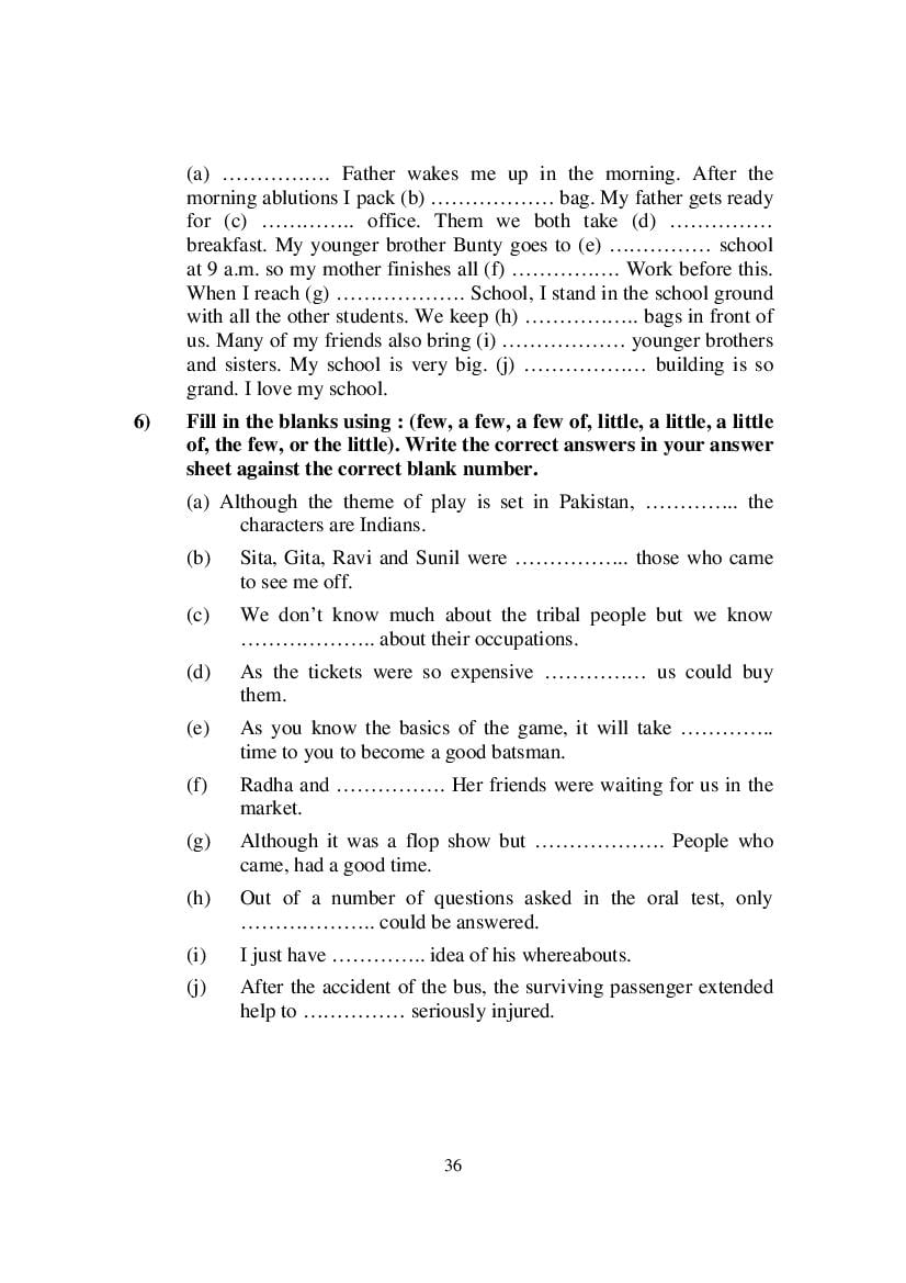 MP Board Class 9 English (Special) Question Bank (PDF) – Important Questions