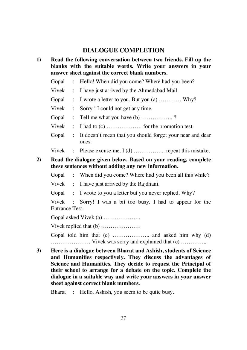 MP Board Class 9 English (Special) Question Bank (PDF) – Important Questions