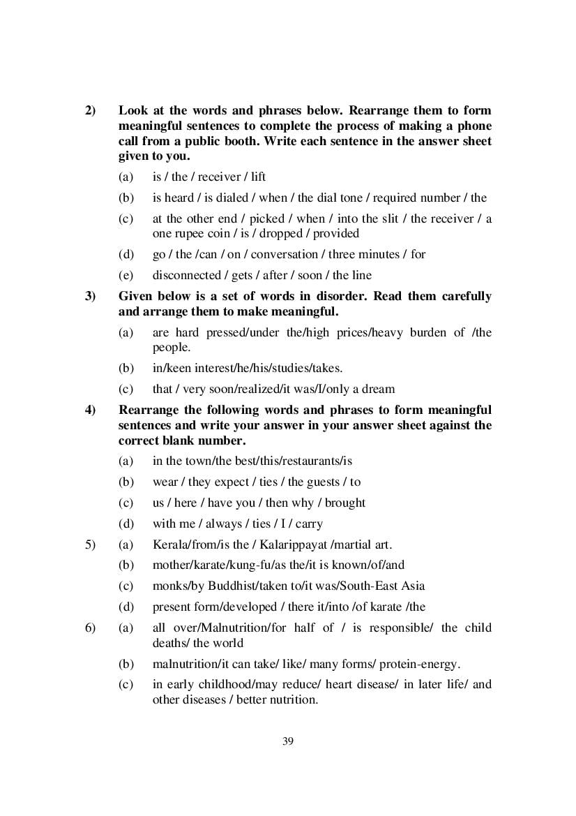 MP Board Class 9 English (Special) Question Bank (PDF) – Important Questions