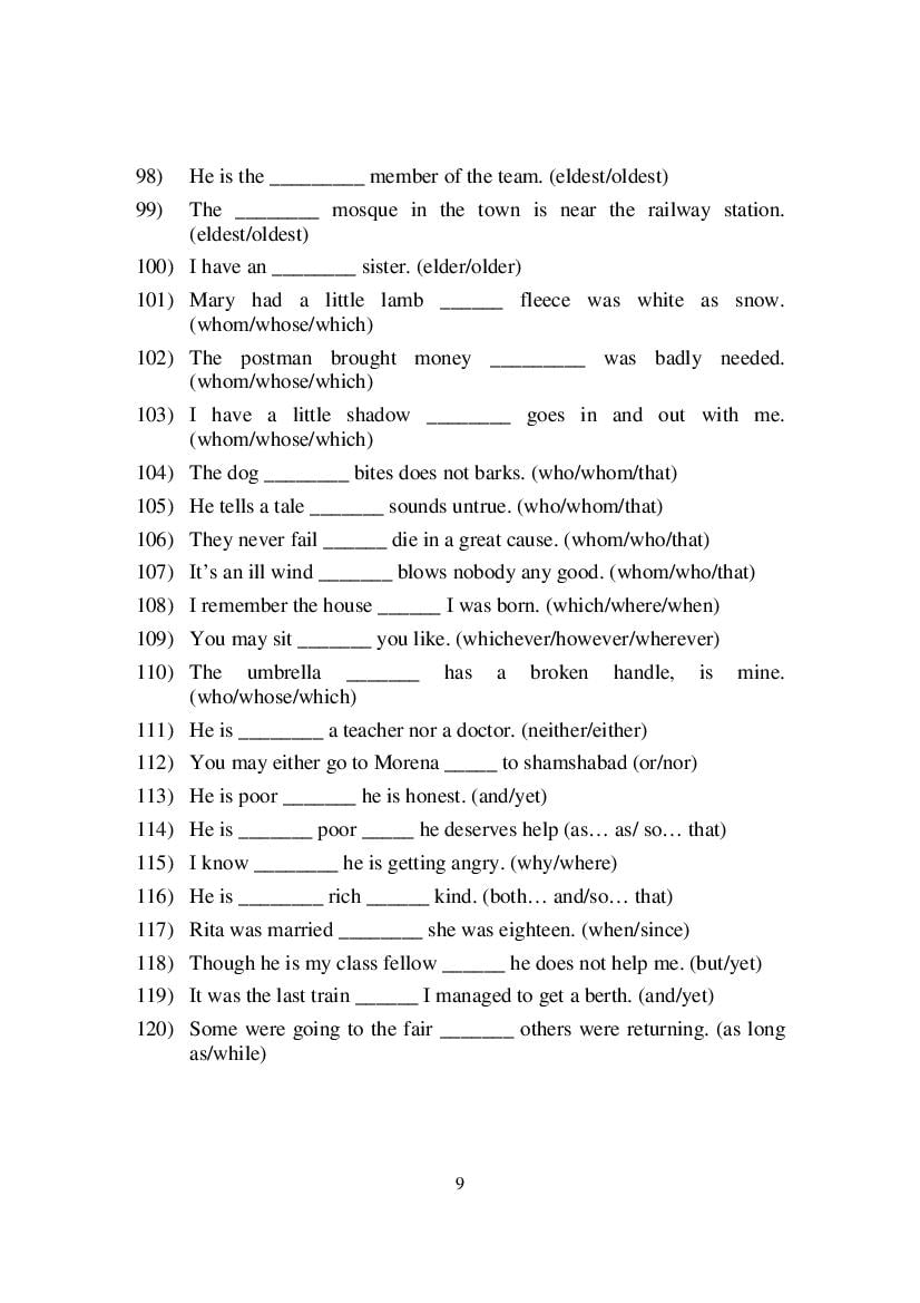 MP Board Class 9 English (Special) Question Bank (PDF) – Important Questions