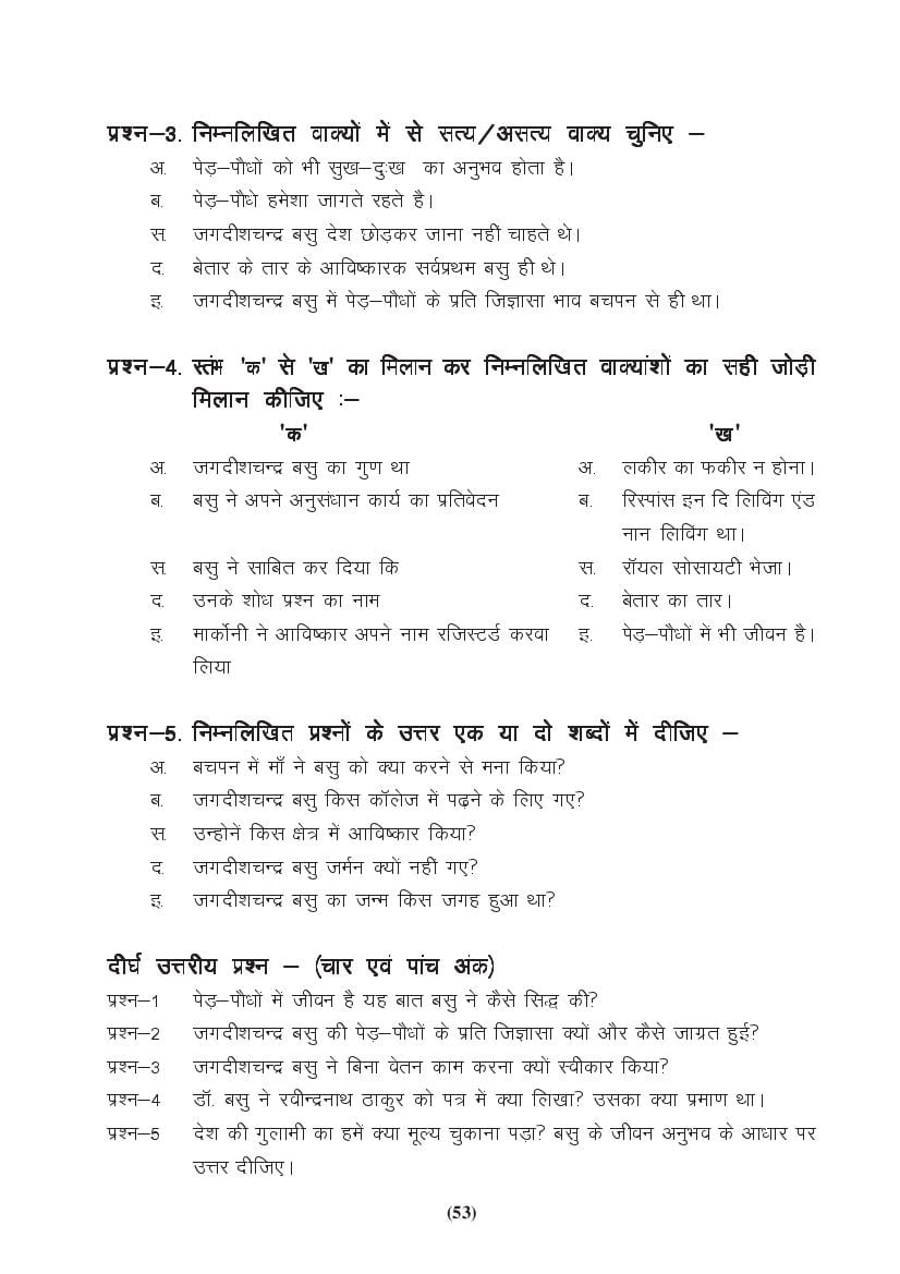 MP Board Class 9 Hindi (General) Question Bank (PDF) – Important Questions