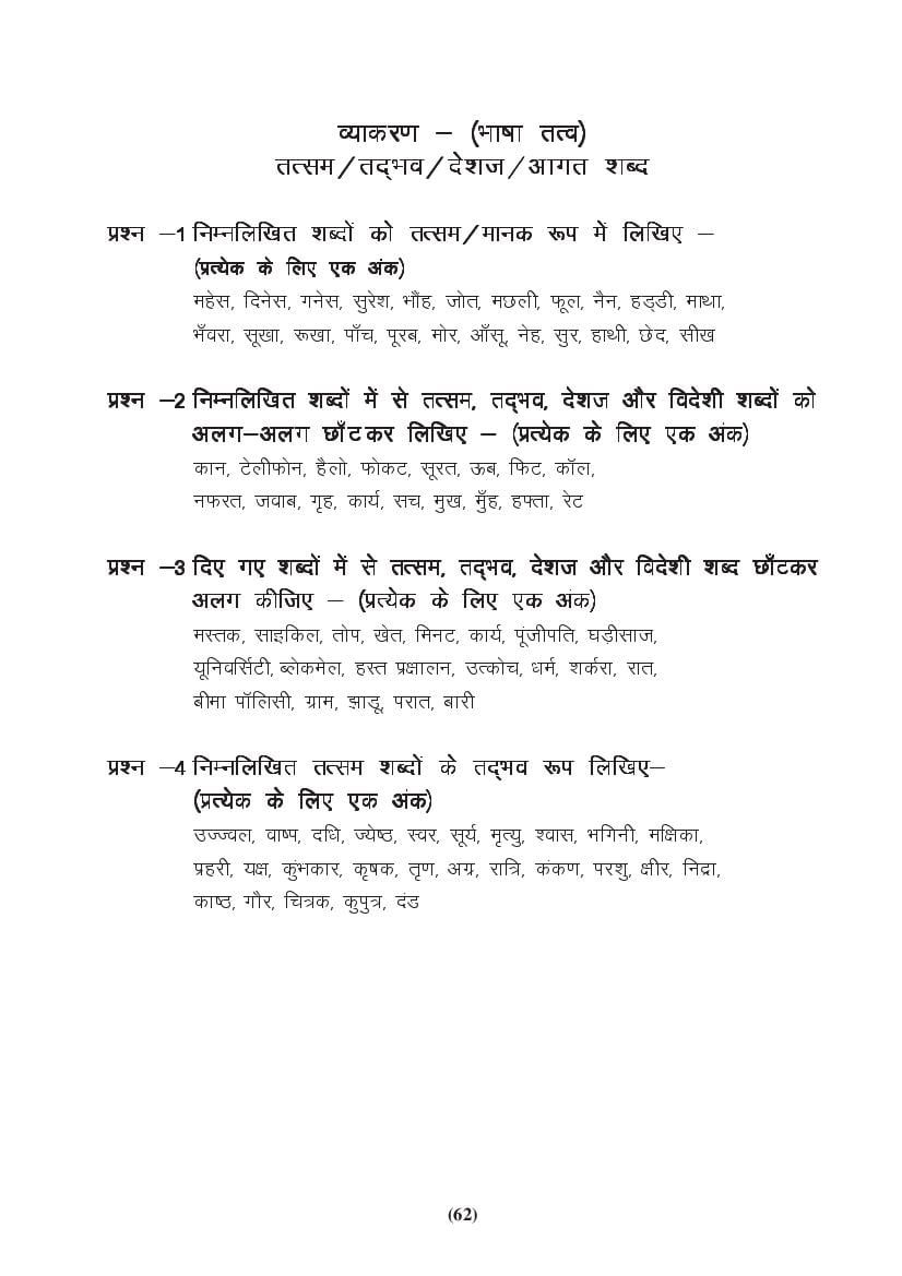 MP Board Class 9 Hindi (General) Question Bank (PDF) – Important Questions