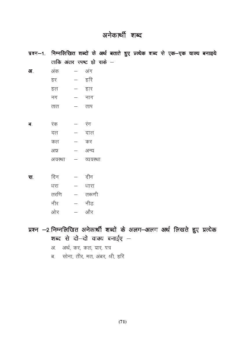 MP Board Class 9 Hindi (General) Question Bank (PDF) – Important Questions