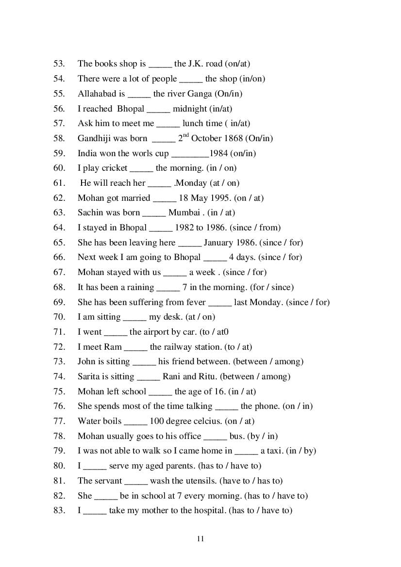 MP Board Class 9 English (General) Question Bank (PDF) – Important Questions