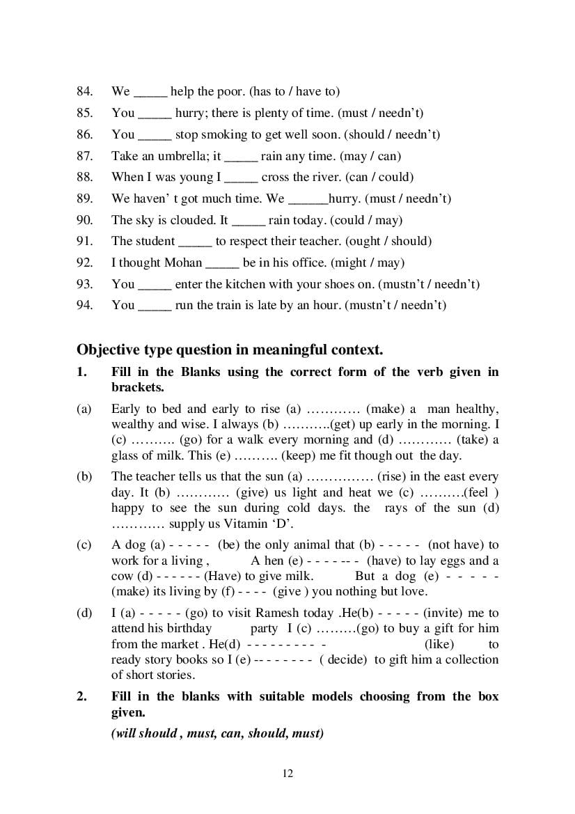 MP Board Class 9 English (General) Question Bank (PDF) – Important Questions