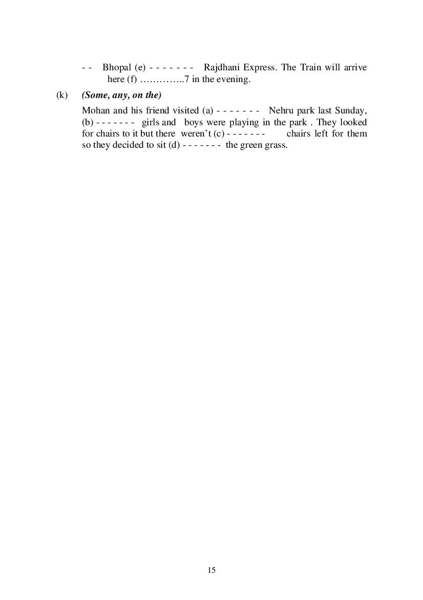 MP Board Class 9 English (General) Question Bank (PDF) – Important Questions