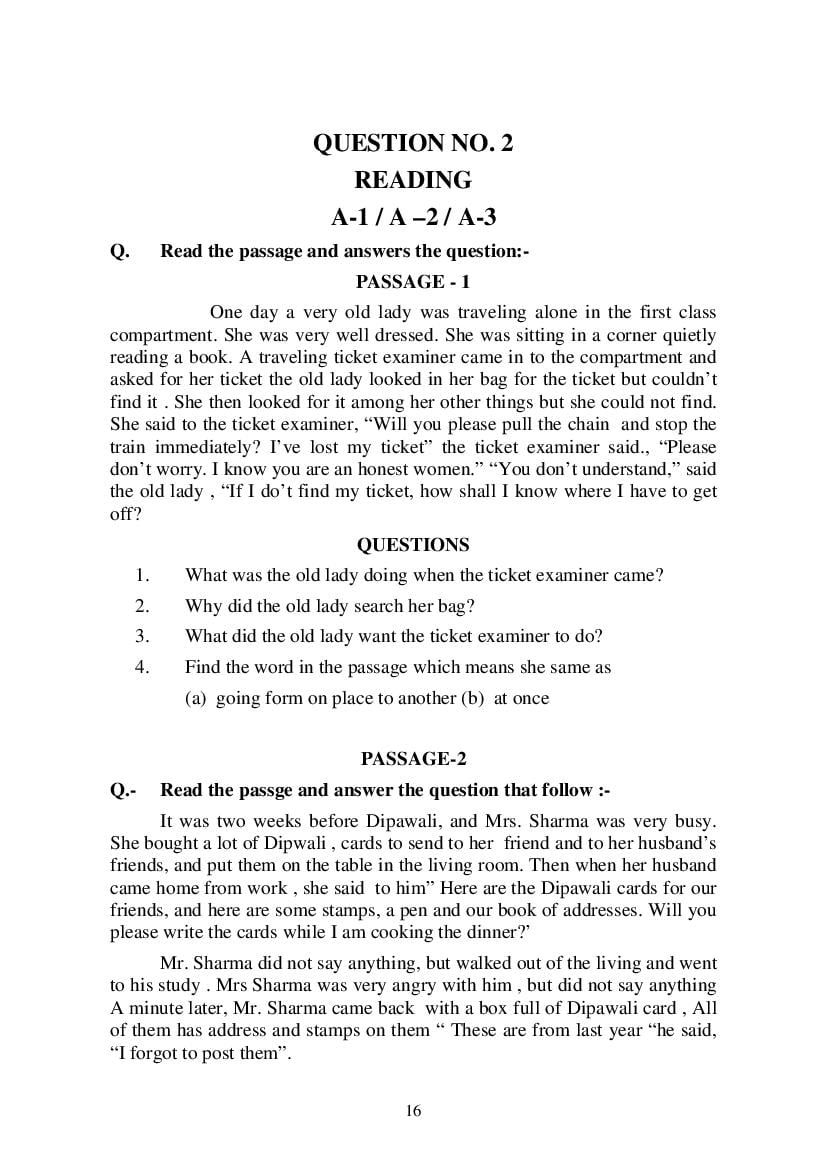 MP Board Class 9 English (General) Question Bank (PDF) – Important Questions