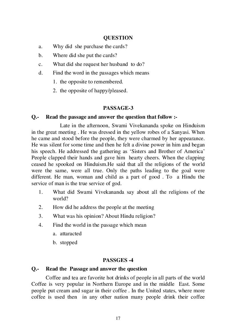 MP Board Class 9 English (General) Question Bank (PDF) – Important Questions