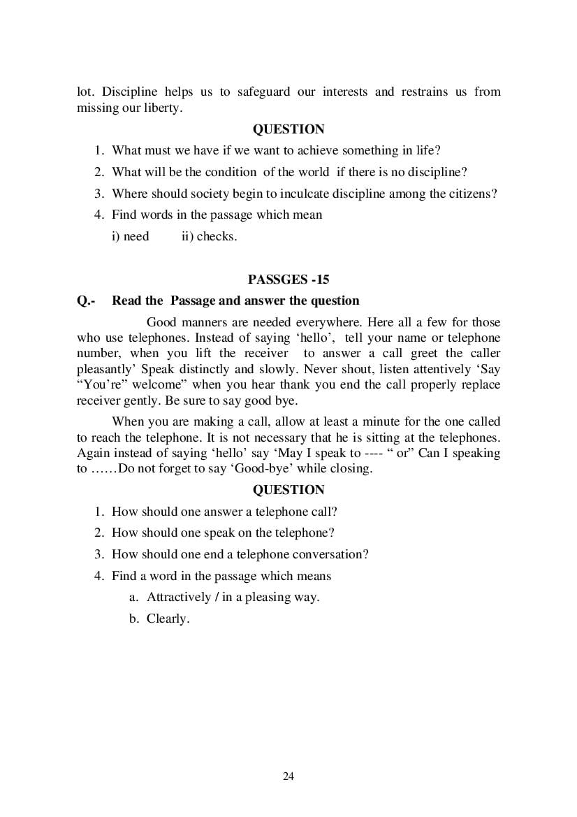 MP Board Class 9 English (General) Question Bank (PDF) – Important Questions