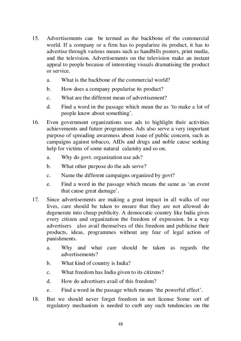 MP Board Class 9 English (General) Question Bank (PDF) – Important Questions