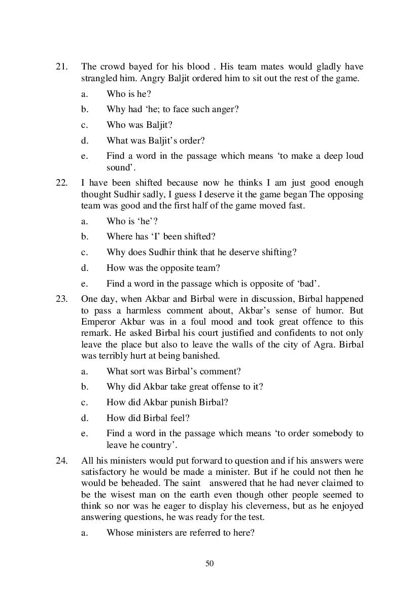 MP Board Class 9 English (General) Question Bank (PDF) – Important Questions