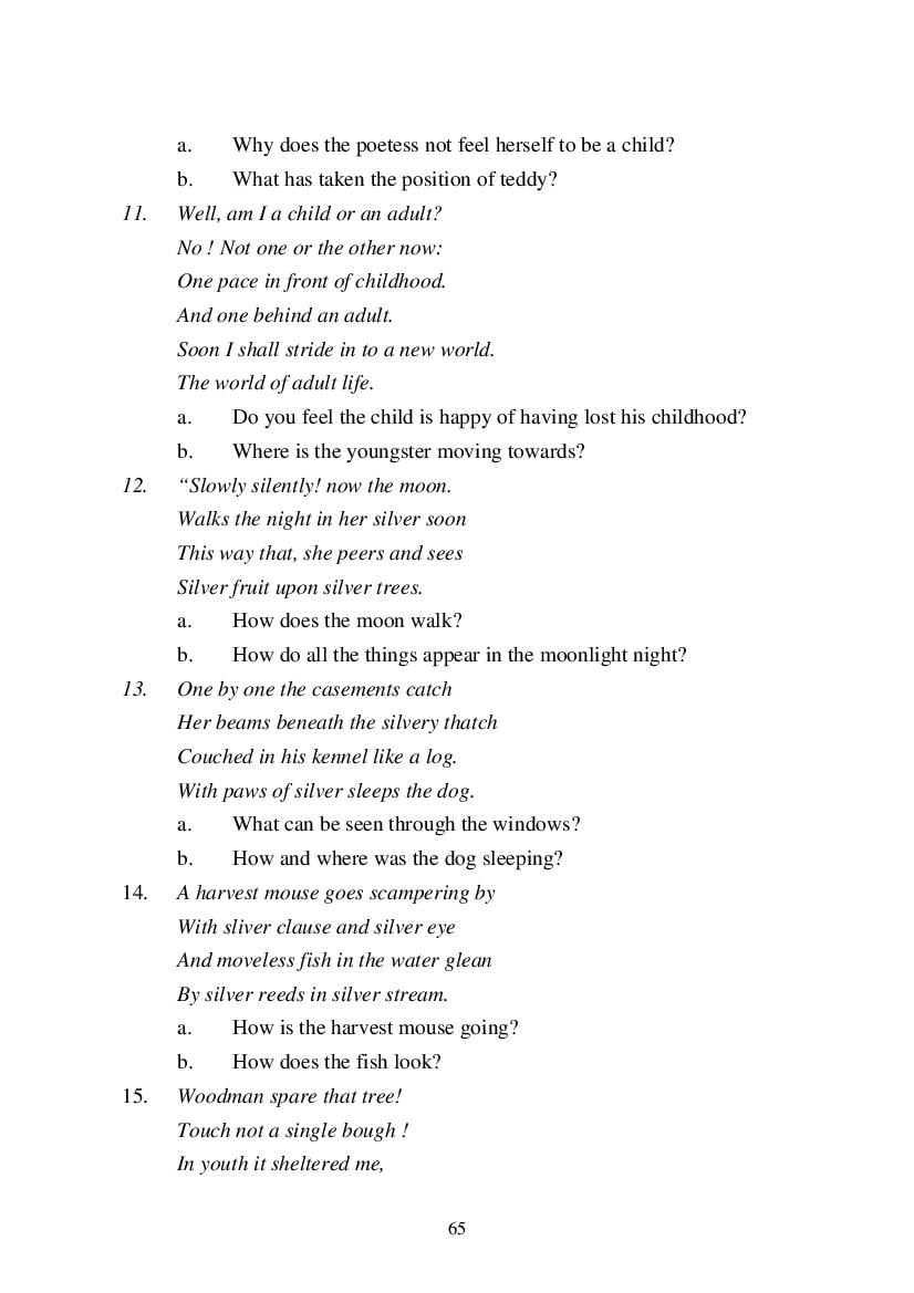 MP Board Class 9 English (General) Question Bank (PDF) – Important Questions