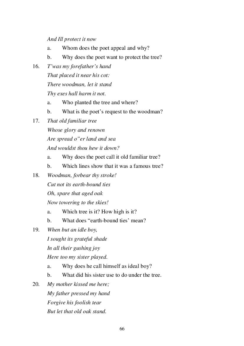 MP Board Class 9 English (General) Question Bank (PDF) – Important Questions