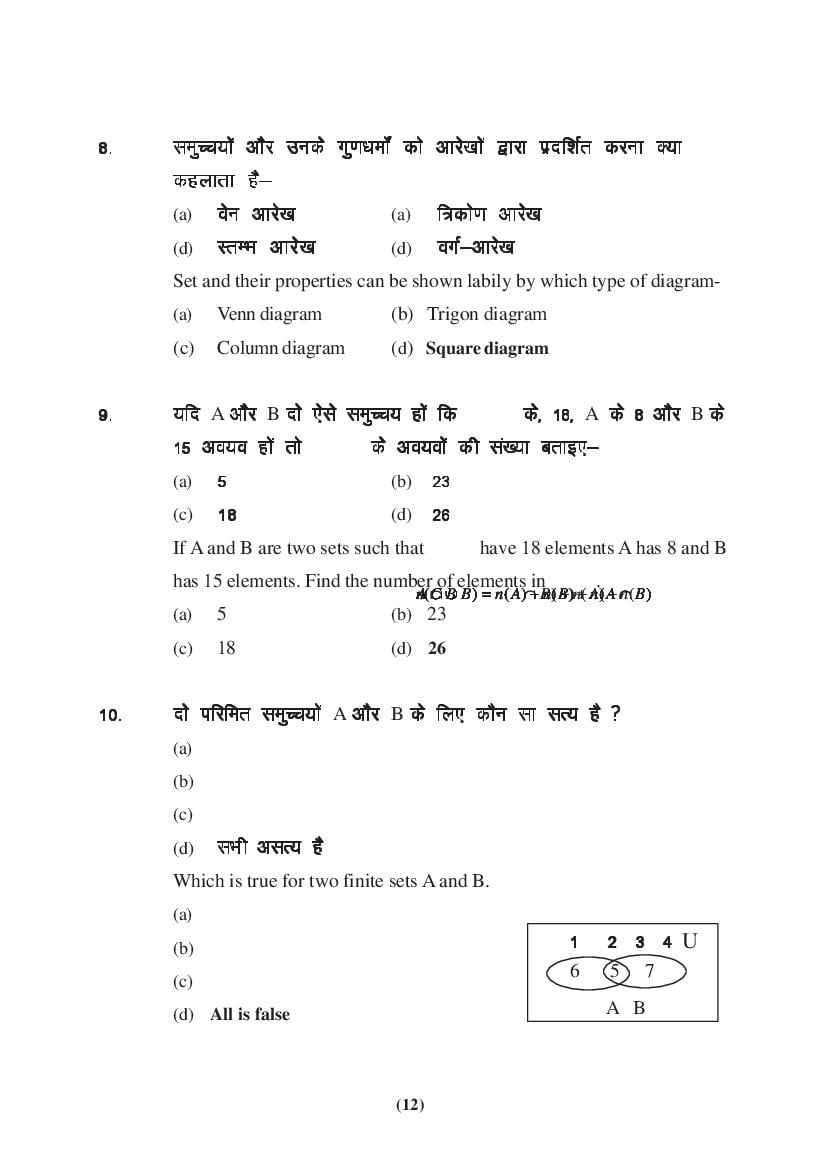 MP Board Class 9 Maths Question Bank (PDF) – Important Questions