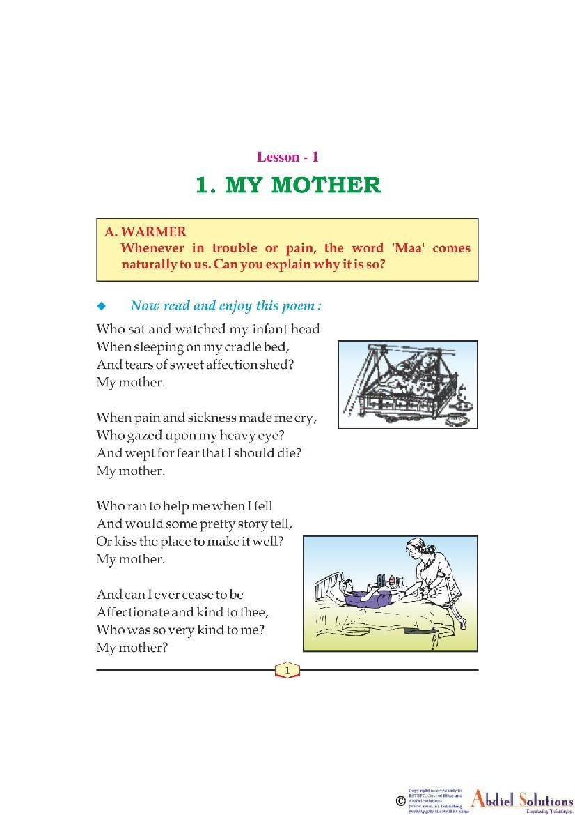 Bihar Board Class 6 English TextBook Radiance - Page 1