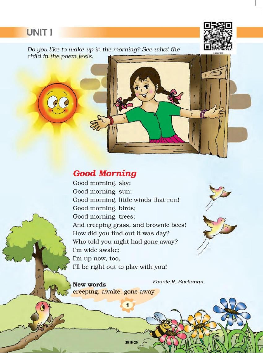 NCERT Book Class 3 English (Marigold) Unit 1 Good Morning; The Magic Garden - Page 1