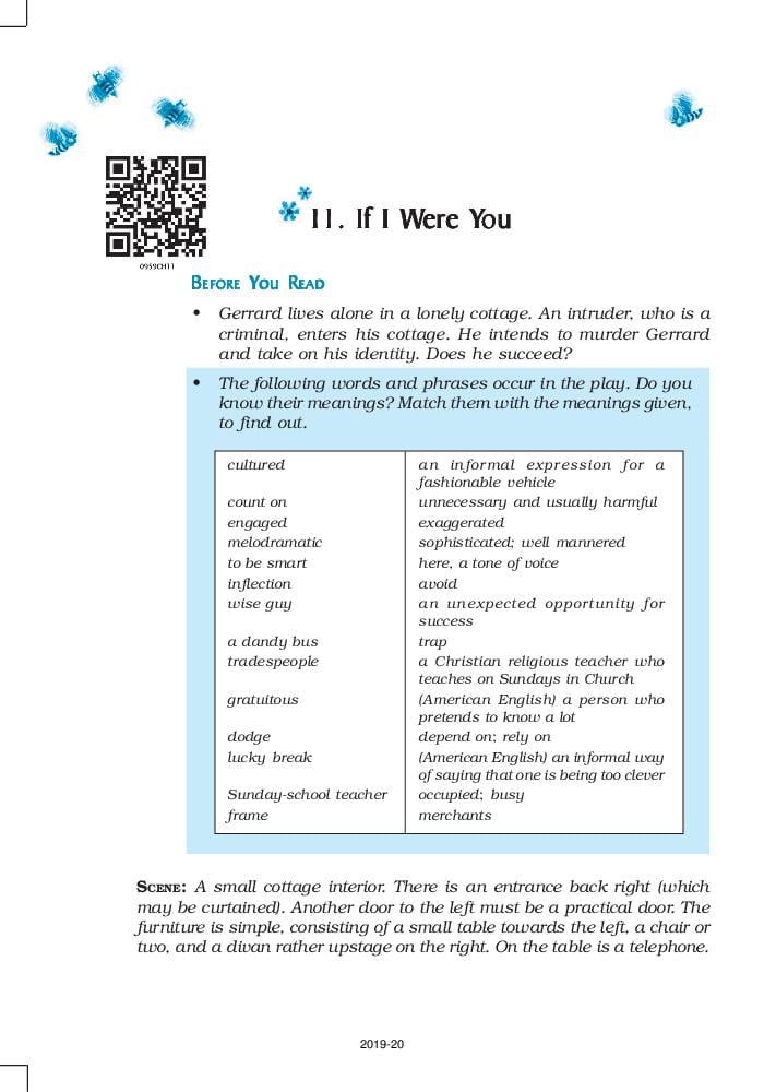 NCERT Book Class 9 English (Beehive) Chapter 11 If I Were You - Page 1