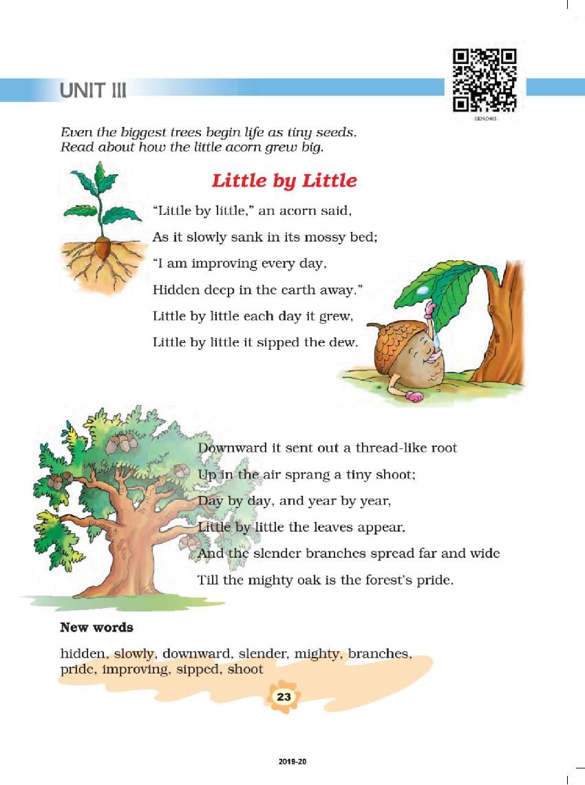 NCERT Book Class 3 English (Marigold) Unit 3 Little by Little; The Enormous Turnip - Page 1